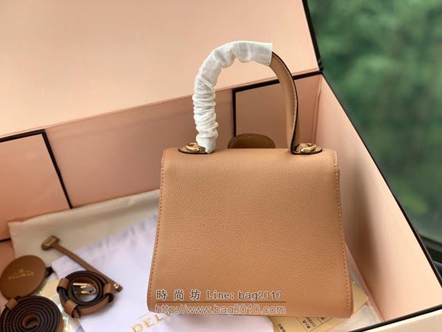 DELVAUX女包 春夏新款 Brillant系列手袋 德爾沃女手提包 女手腕包 Dv0020 奶茶色 Delvaux單肩包  fcs1337
